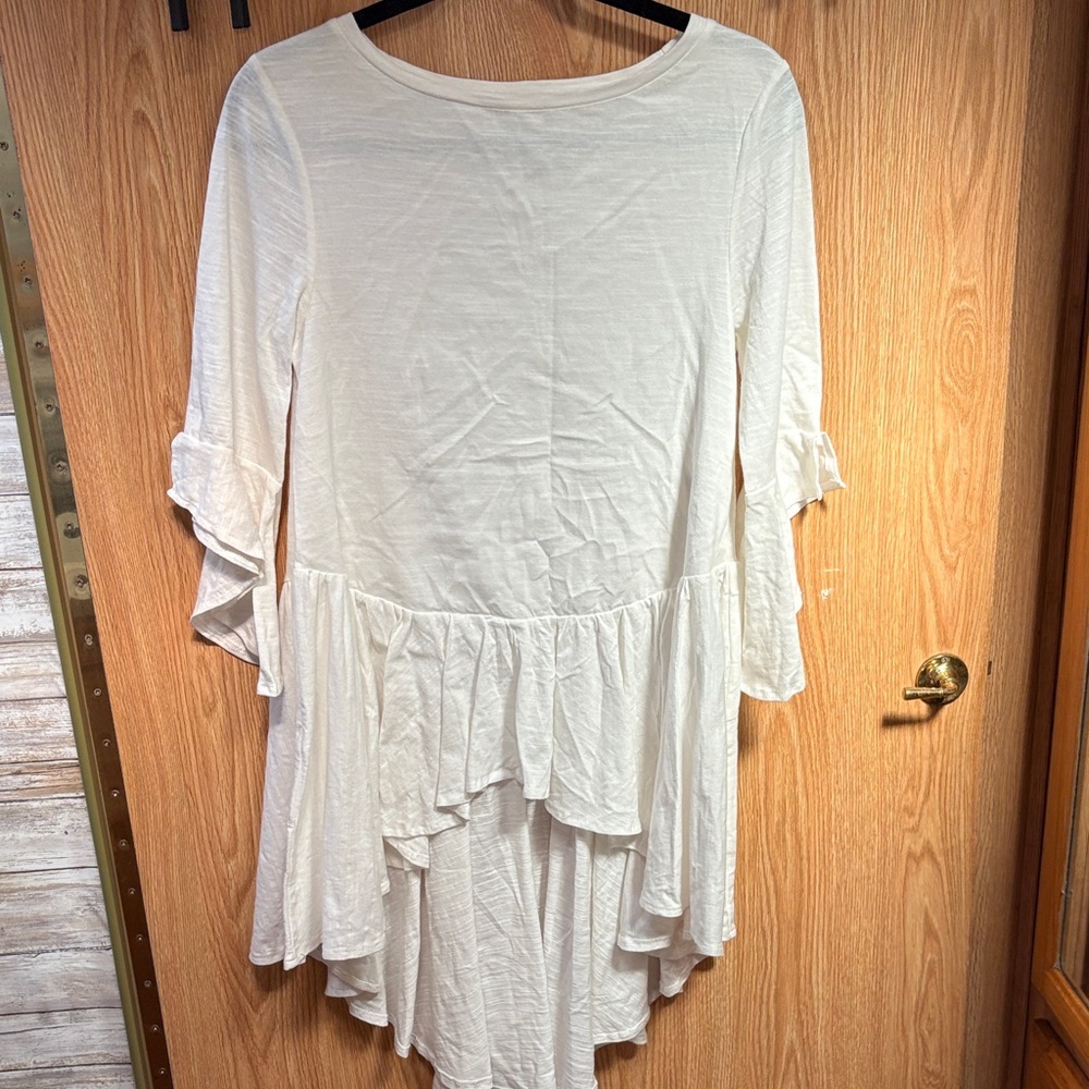 Chic off White Ruffle kids 14 hi low shirt  I have rose color as well